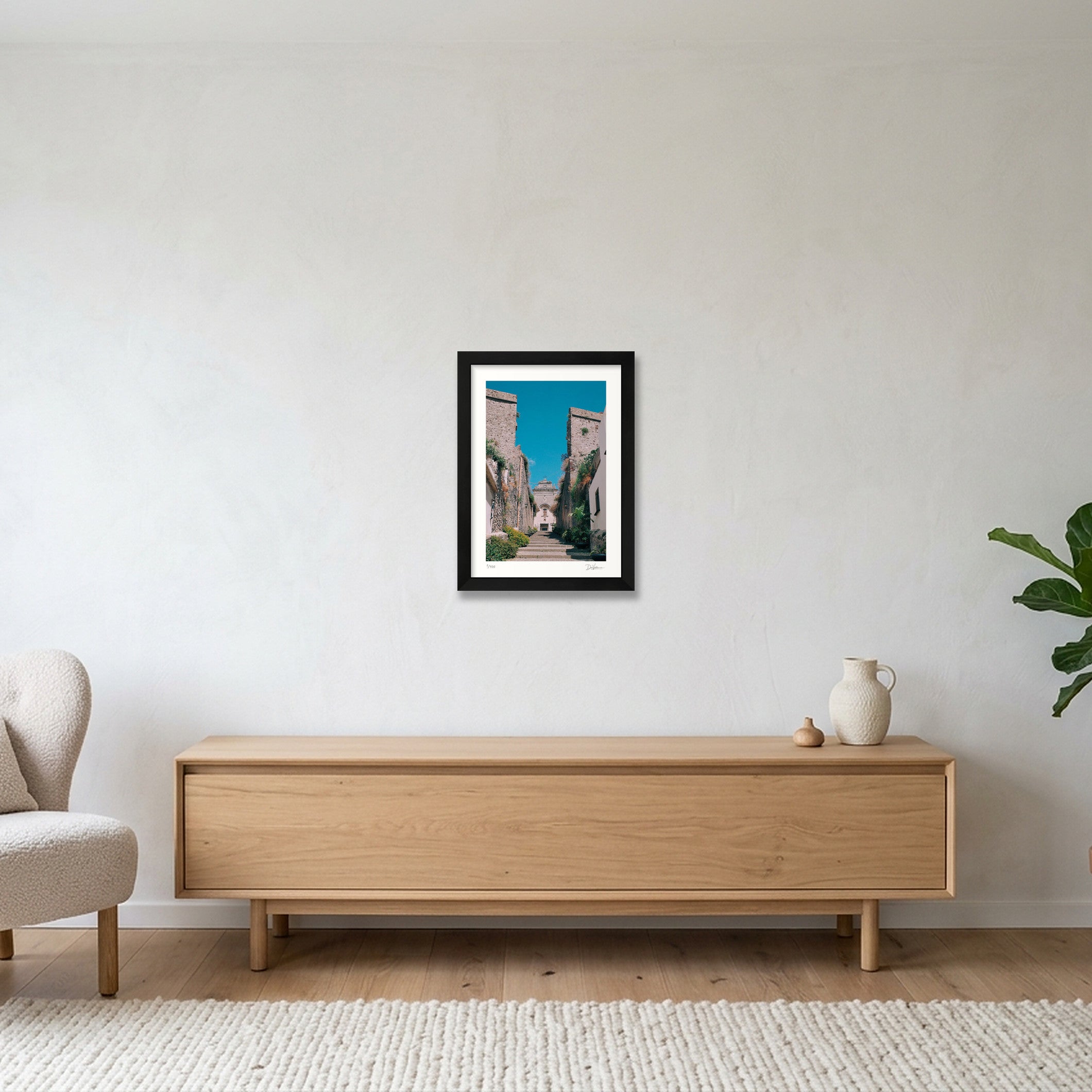 Steps To Church — A4 (21×30cm, 8×12") Black Frame
